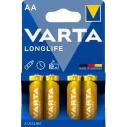 Varta Batterien AA LR06 alkalická tužková Longlife 1,5V 4ks balení