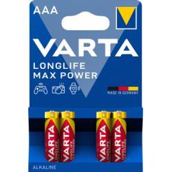 Varta Batterien AAA LR03 alkalická Micro Longlife Max Power 1,5V 4ks balení